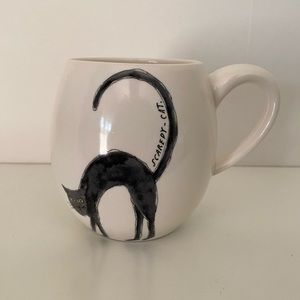 New Rae Dunn Halloween Black Cat Scaredy Cat Mug